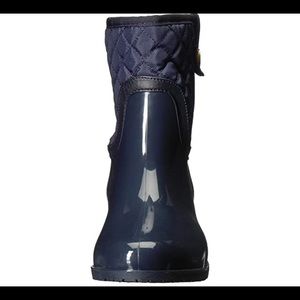 tommy hilfiger glossy ankle rain boots